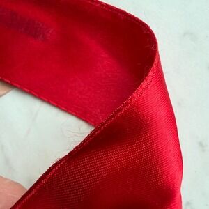 Red Satin Ribbon 5 Yards 1.5" Wide Partial Spool Sewing Craft